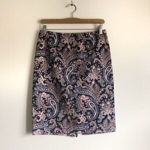 Pendleton | Vintage Multicolor Blue paisley print pencil skirt